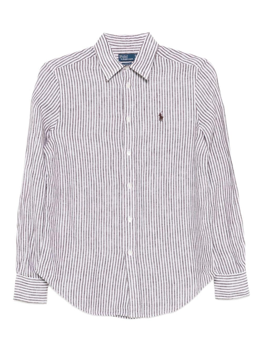 Camicia donna in lino a righe 211A96158 007 RALPH LAUREN