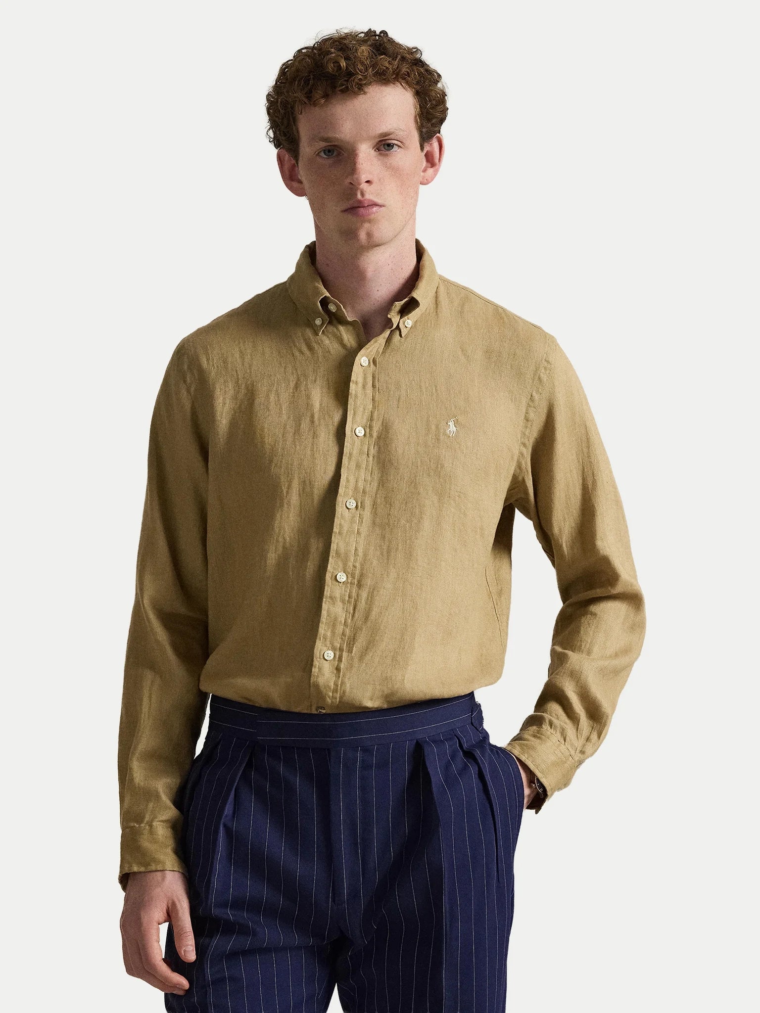 Camicia uomo in puro lino 710968915 502 RALPH LAUREN