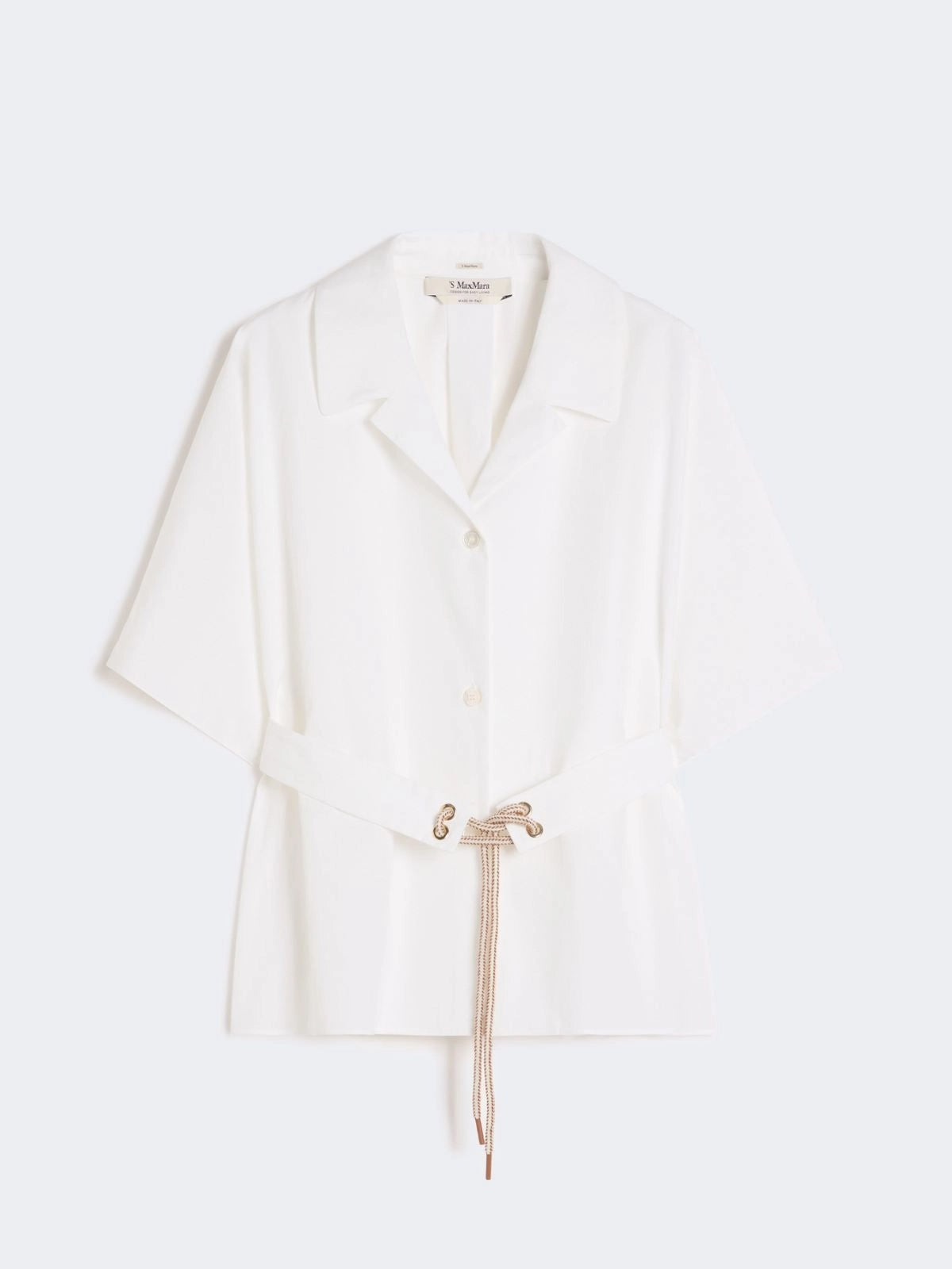 SMMCARISMA<BR/>Camicia in popeline di cotone - Bianco<BR/> SMMCARISMA 060 S MAX MARA