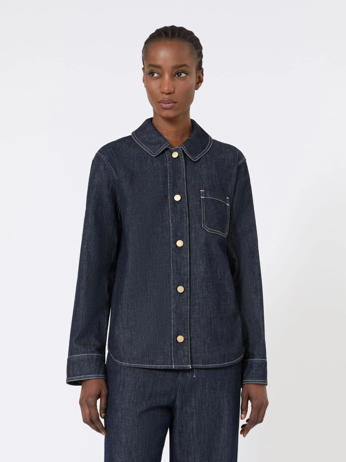 SMMENFASI<BR/>Camicia in denim di cotone SMMENFASI 001 S MAX MARA