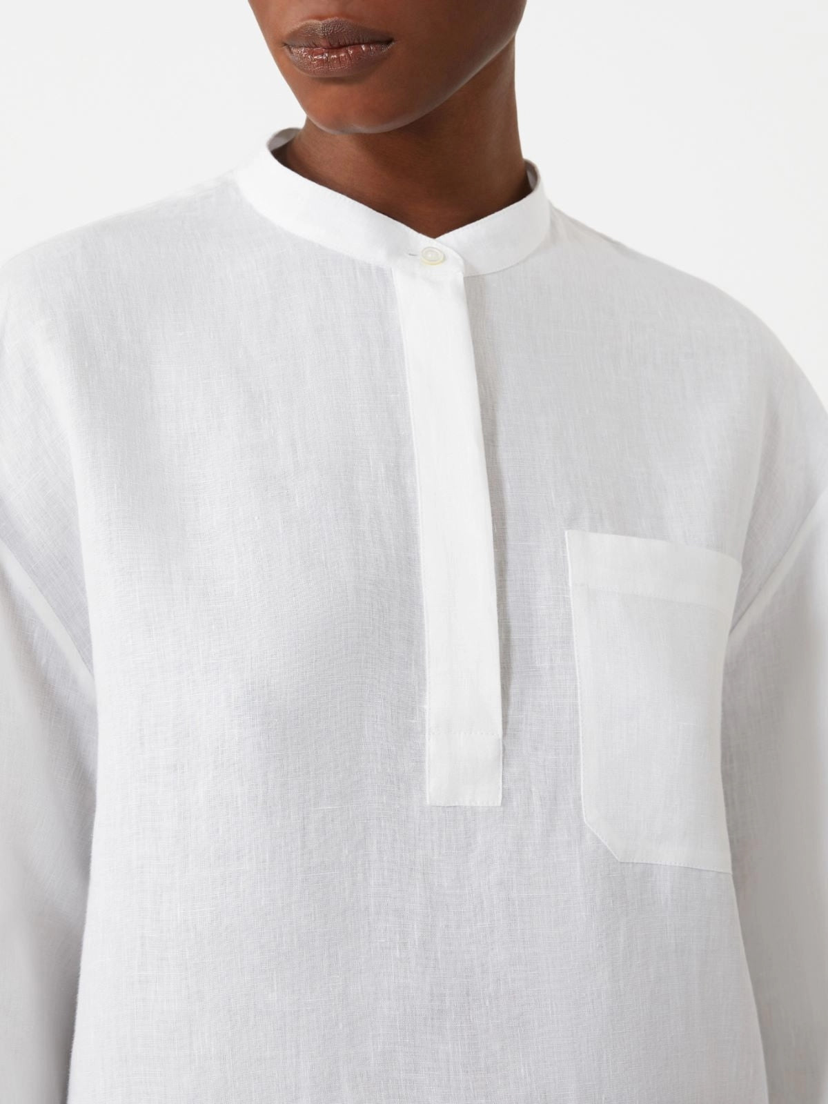Camicia in puro lino - Bianco ottico<BR/> SMMCANTICO 006 S MAX MARA 2
