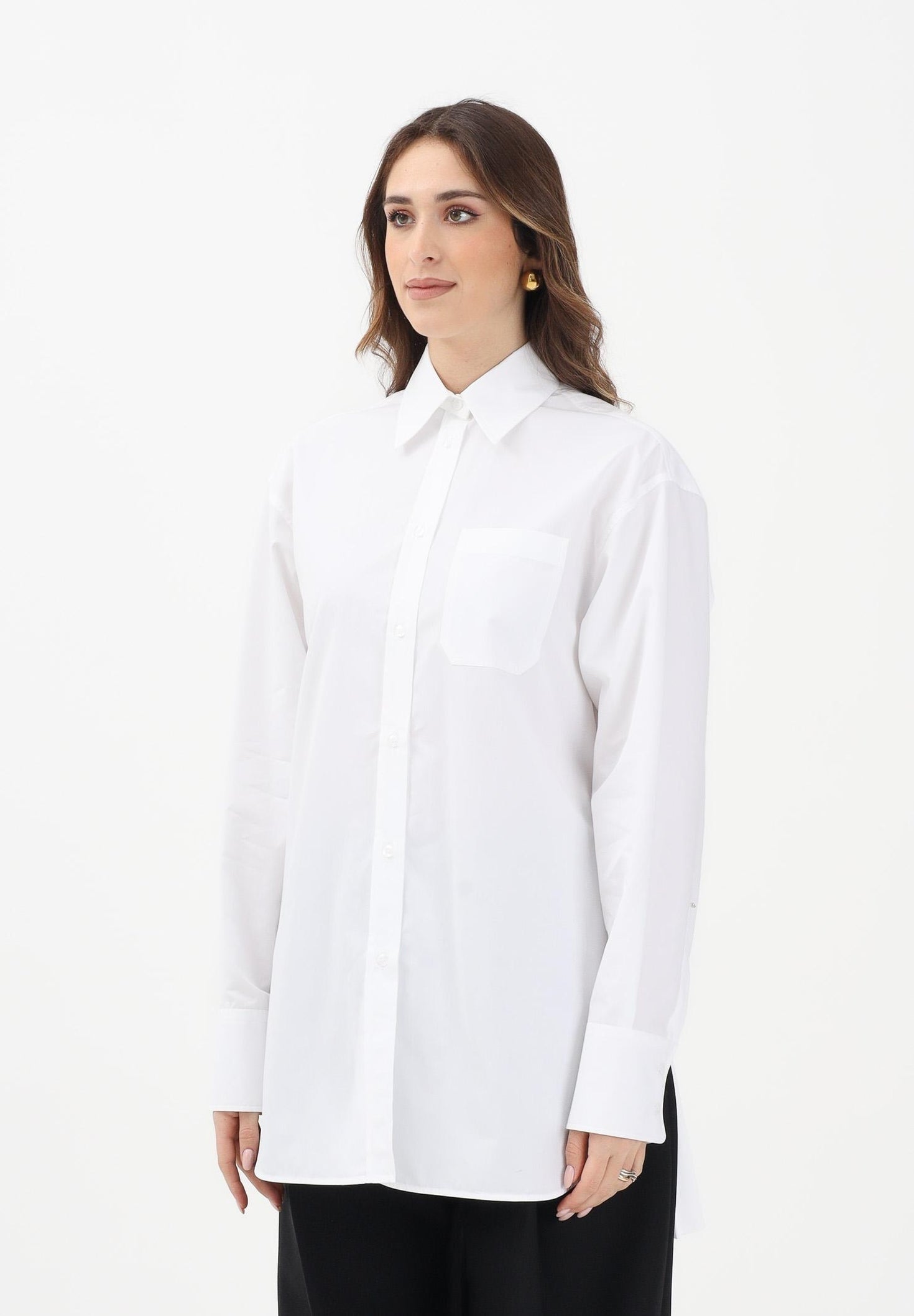 SPXNESPOLA<BR/>Over shirt con dettaglio plissé SPXNESPOLA 001 SPORTMAX