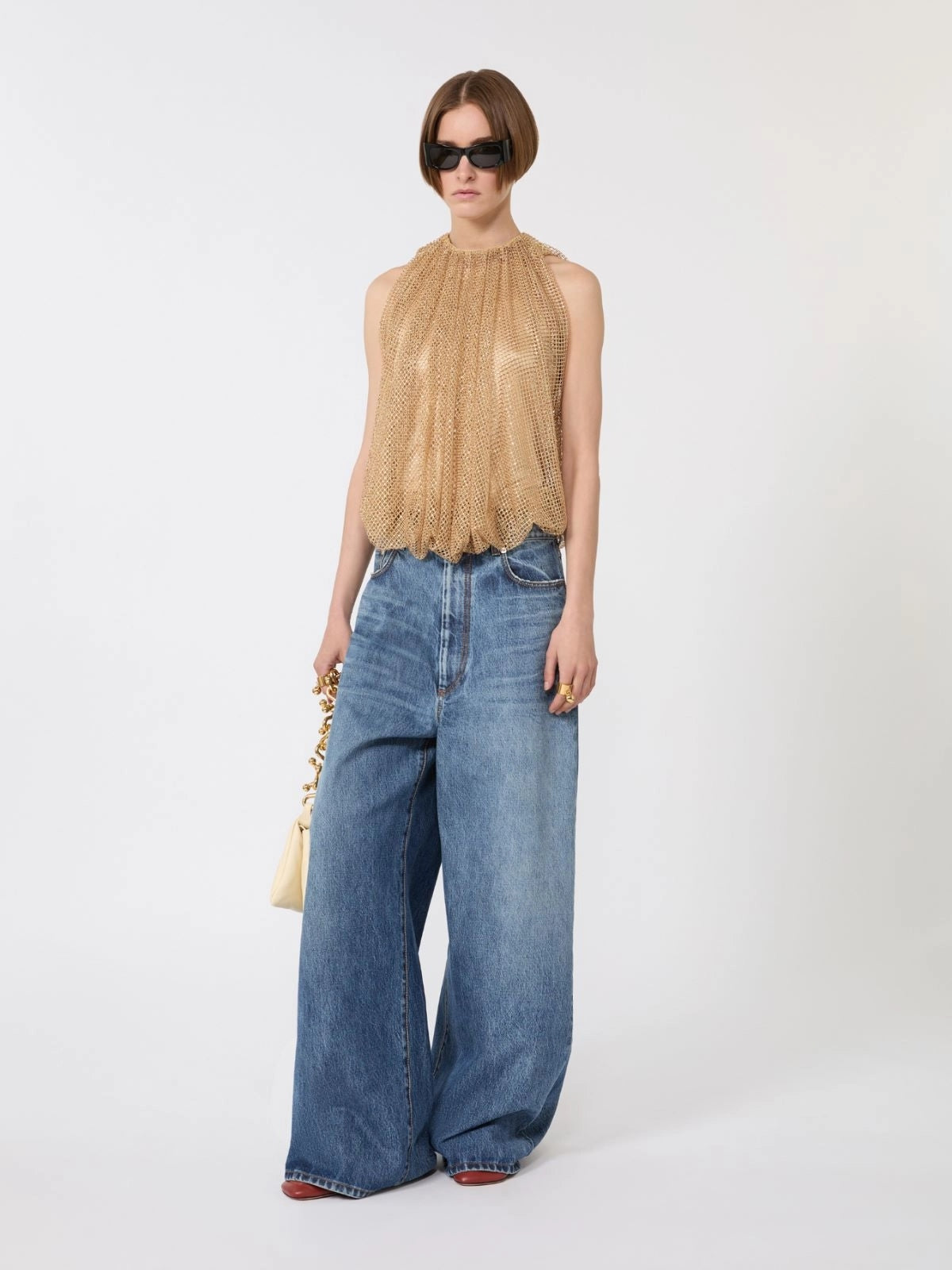 SPXNODO<BR/>Top in rete con cristalli SPXNODO 003 SPORTMAX