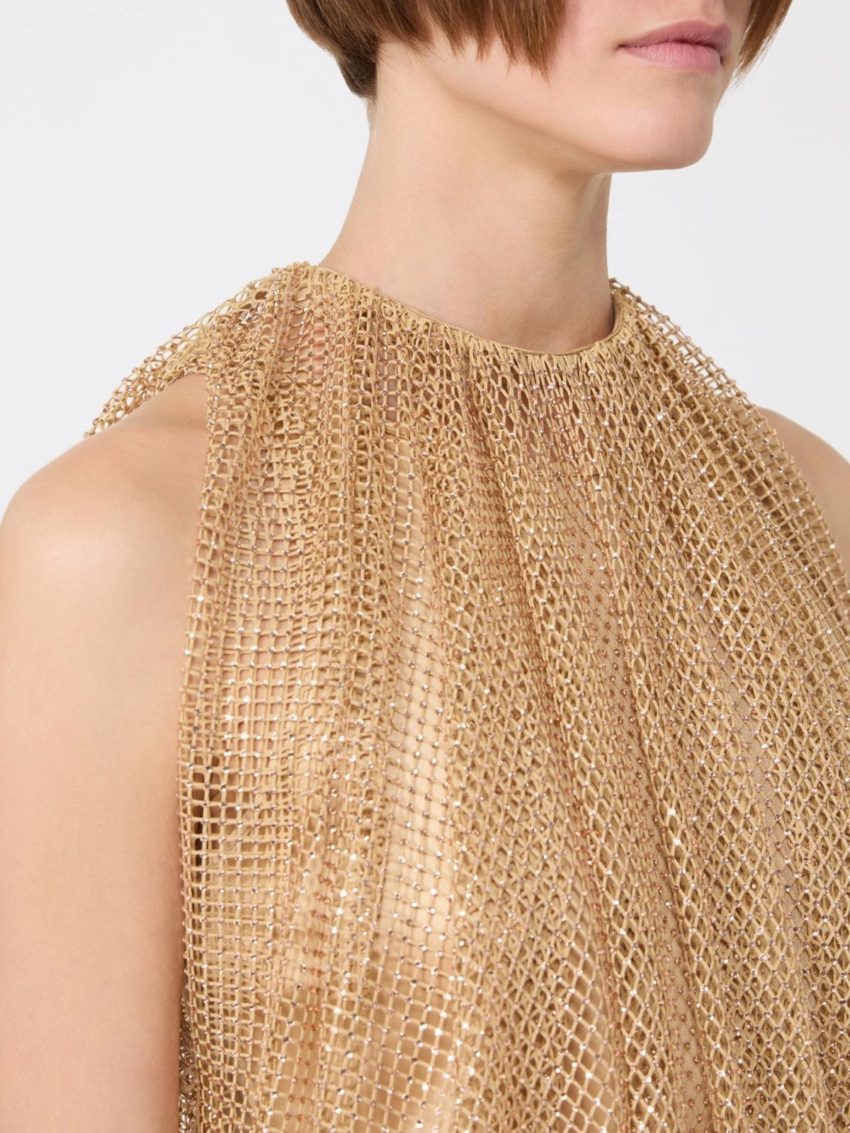 SPXNODO<BR/>Top in rete con cristalli SPXNODO 003 SPORTMAX