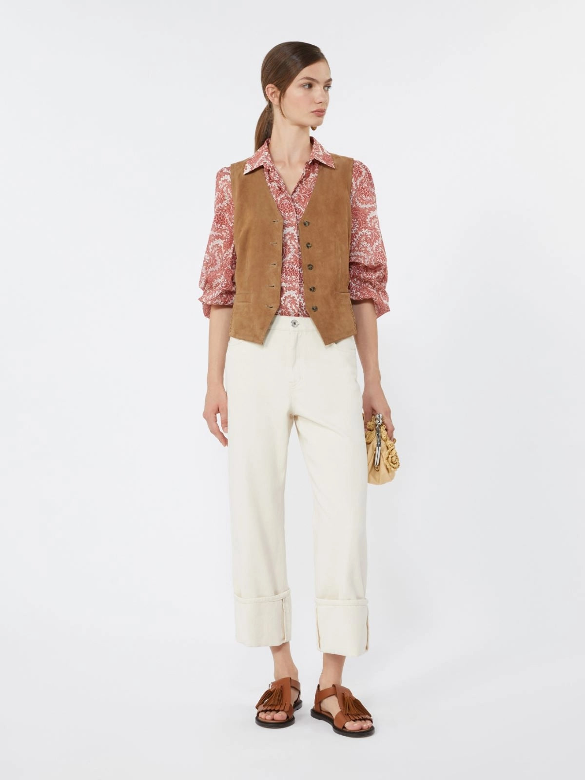 Camicia in voile di cotone stampato - CILIEGIA<BR/> WKDPERIODI 002 WEEKEND