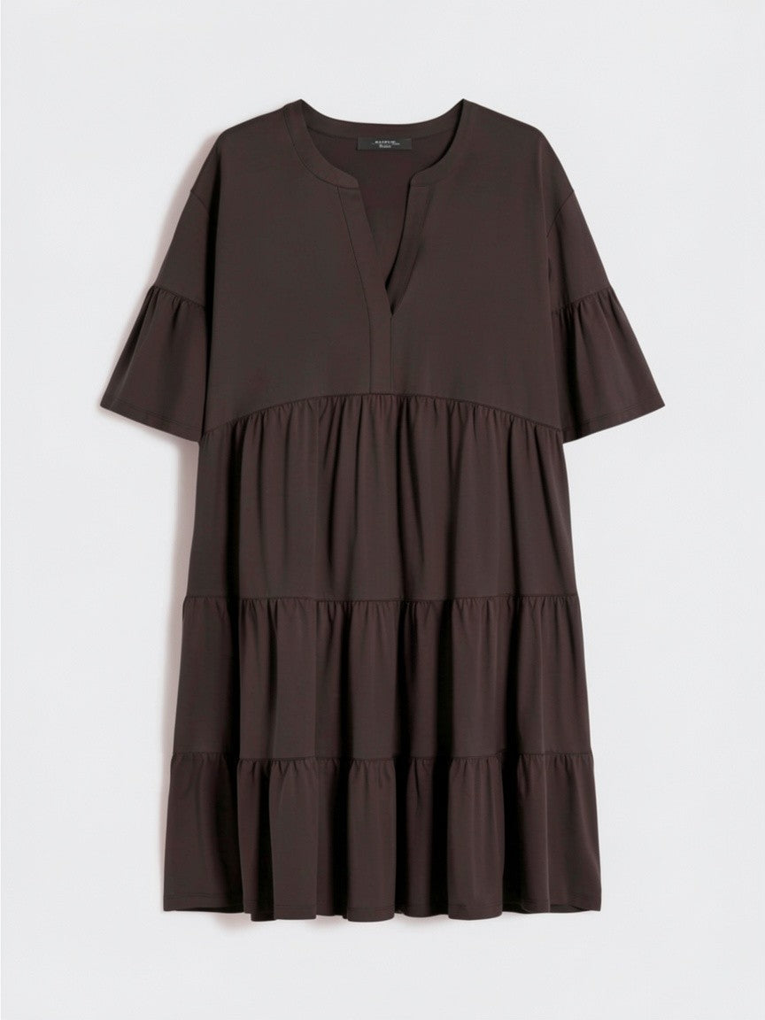 Abito kaftano in jersey di cotone - CIOCCOLATO<BR/> WKDSAGGINA 011 WEEKEND