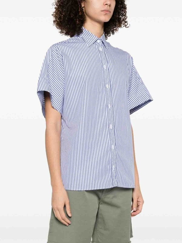 Camicia Regular in Cotone a Righe