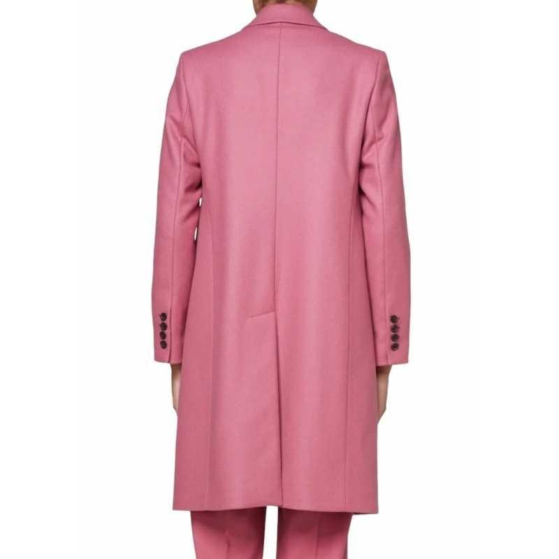 Cappotto donna in misto lana monopetto
