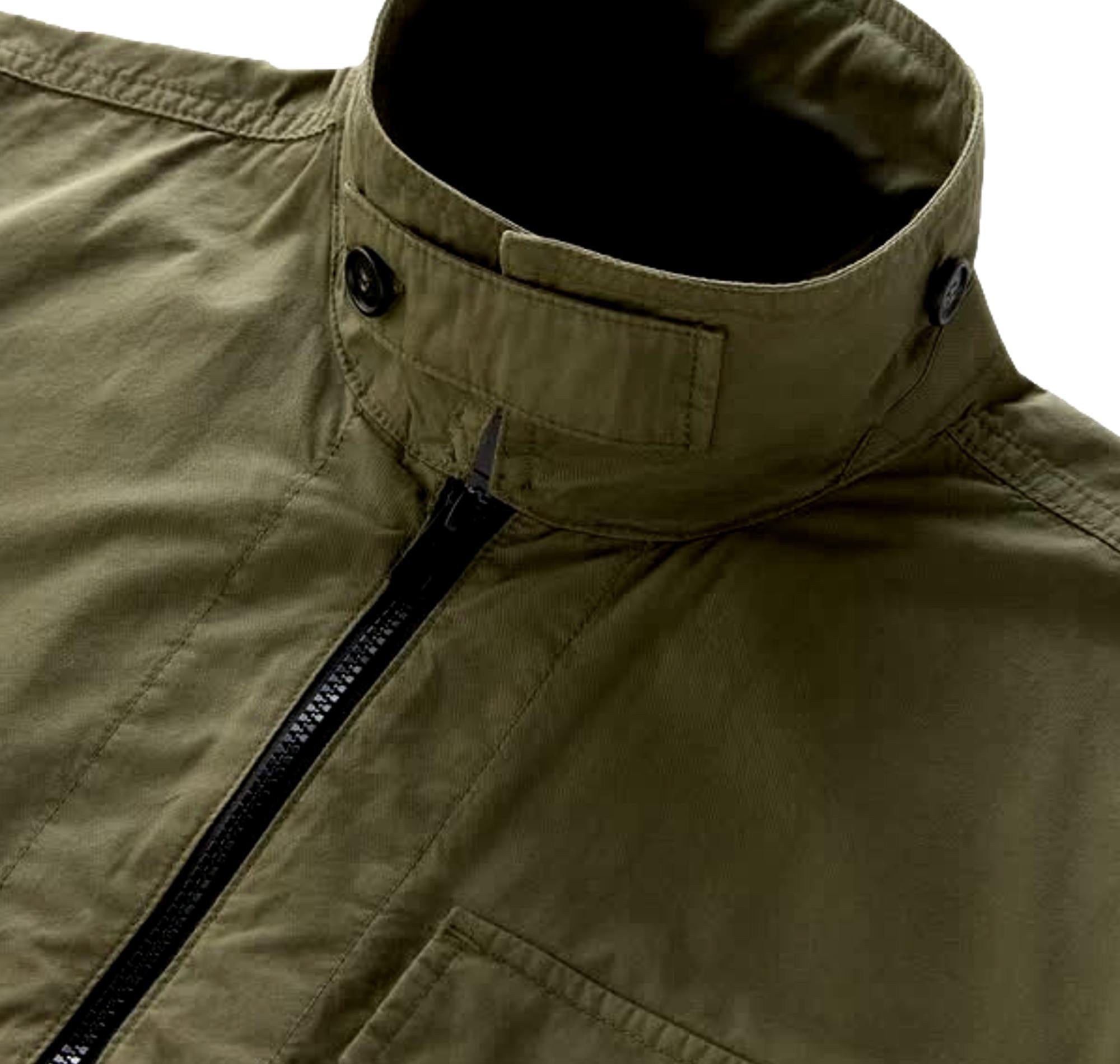 Giacca a camicia tinta in capo in puro cotone