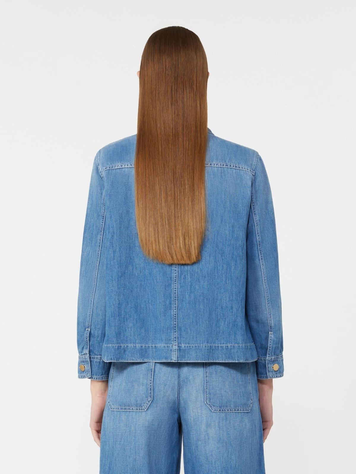 Giacca in denim di cotone e lino - Blu SMMGALANTE 001 S MAX MARA 2