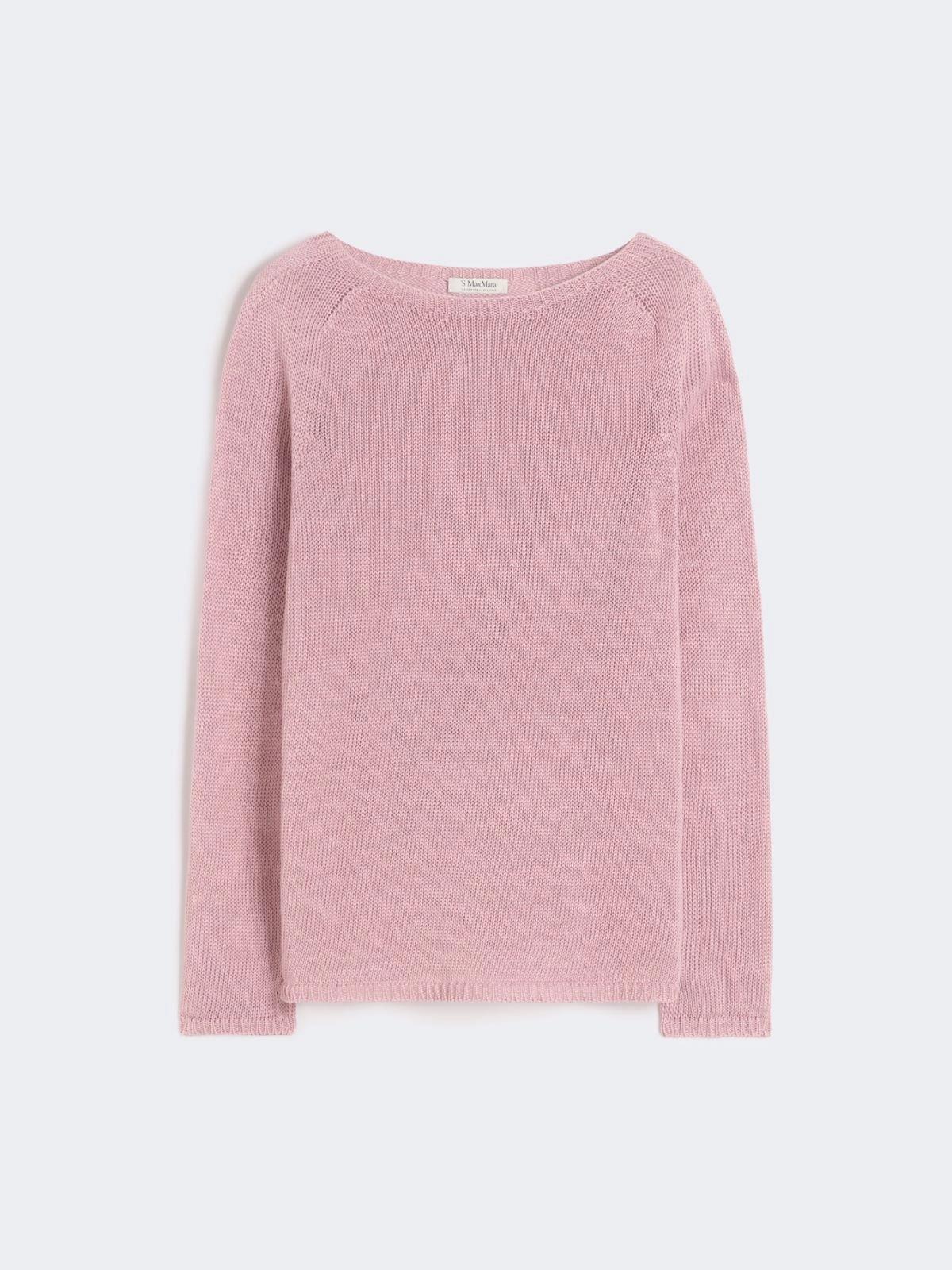 Maglia basic in filato di lino - Rosa antico SMMGIOLINO 008 S MAX MARA