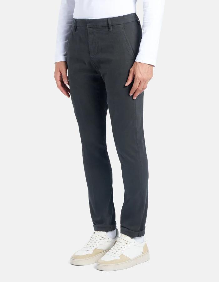 Pantaloni Gaubert slim in gabardina mano calda<BR/> UP235GSE043PTD 910 DONDUP