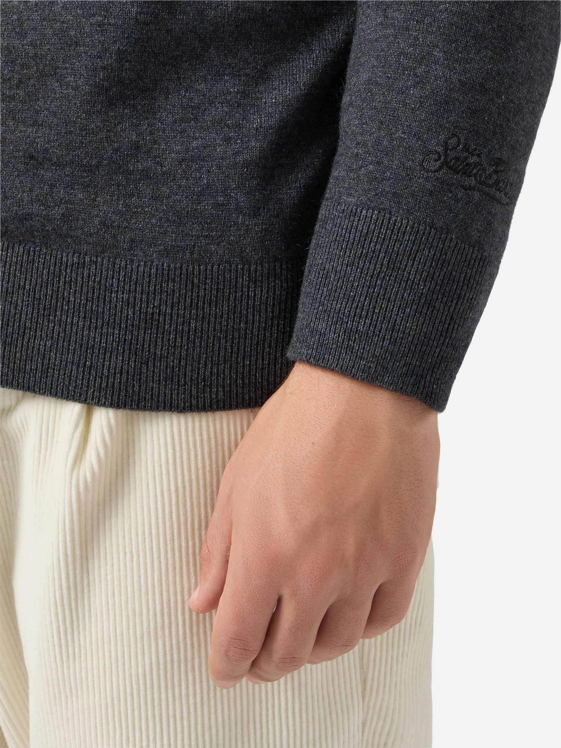 Maglione a girocollo Heron Light con ricamo Bartman HER0024 03128I MC2 SAINT BARTH