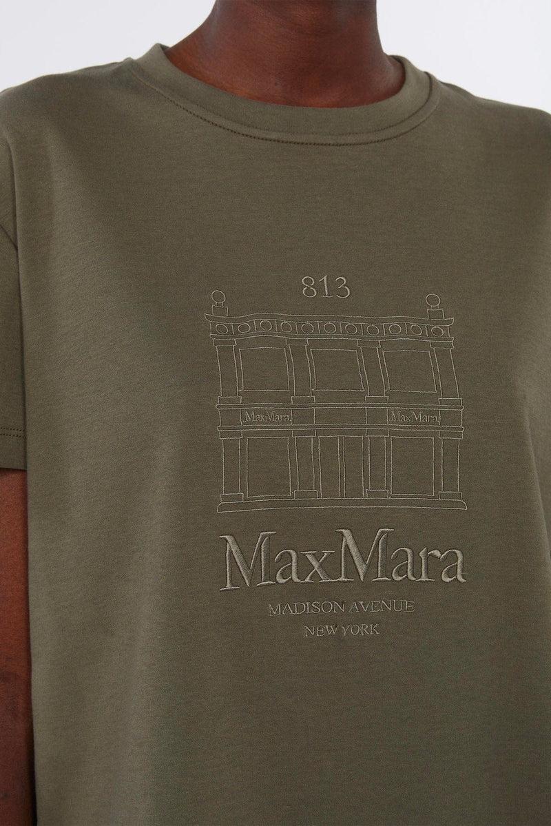 T-shirt in jersey con ricamo SMMBELLA 009 S MAX MARA