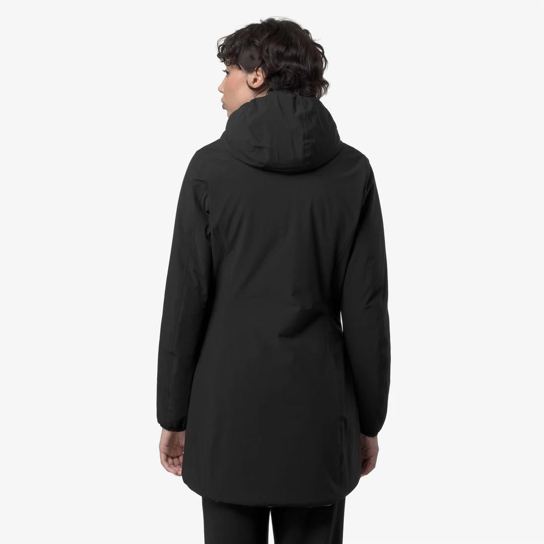 DENISE ST WARM REVERSIBLE<BR/>BLACK PURE-BEIGE CASHMERE<BR/>Giacca termica reversibile beige nera da donna K6128UW BC9 K-WAY