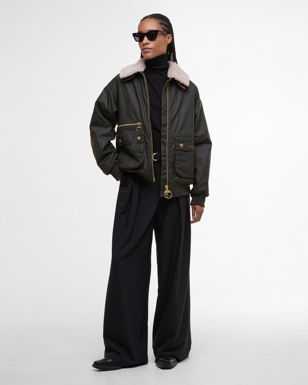 Bomber in cotone cerato Maxine LWX1488 OL99 BARBOUR
