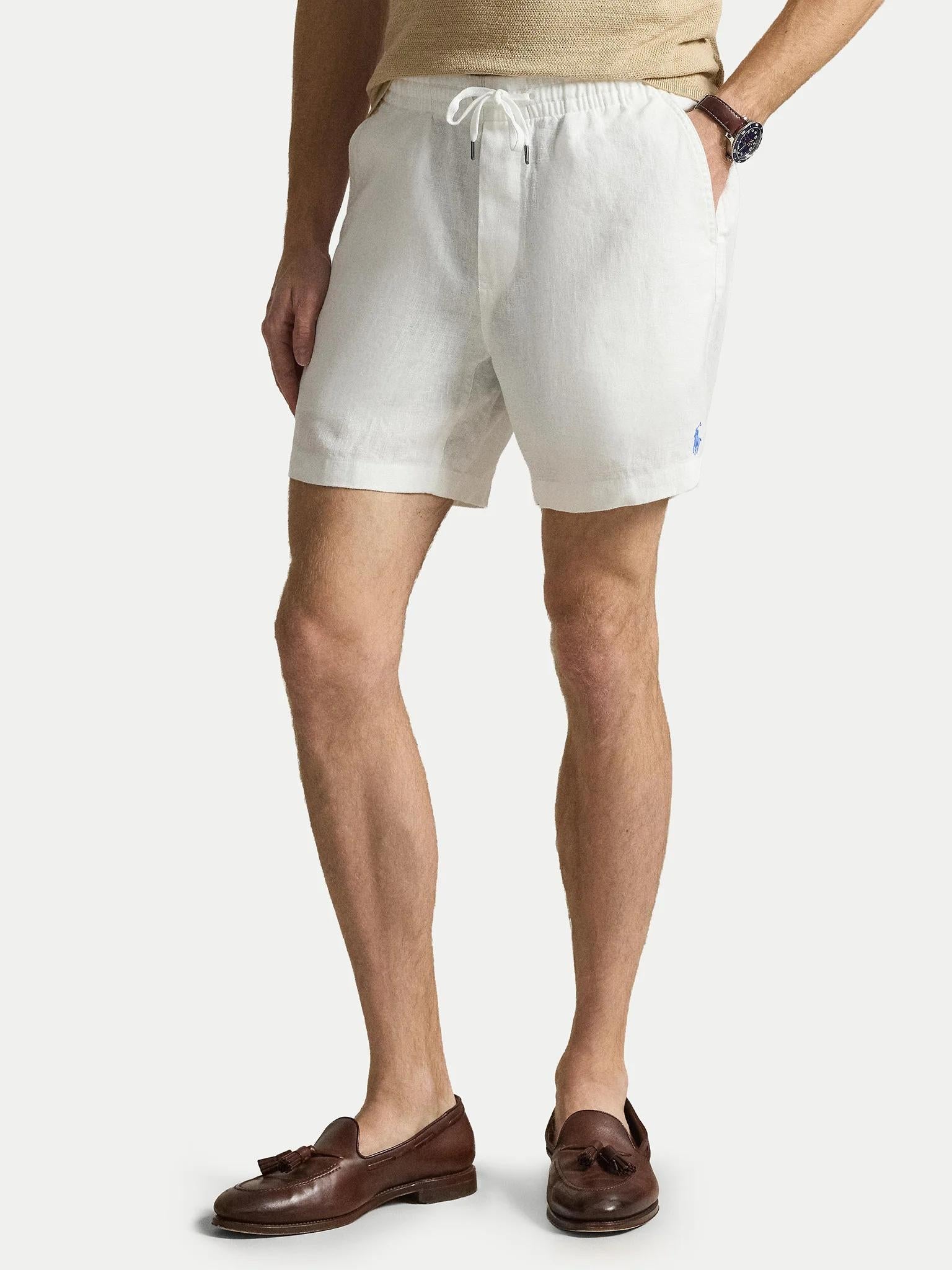 Pantaloncini puro lino con coulisse 710P08205 501 RALPH LAUREN