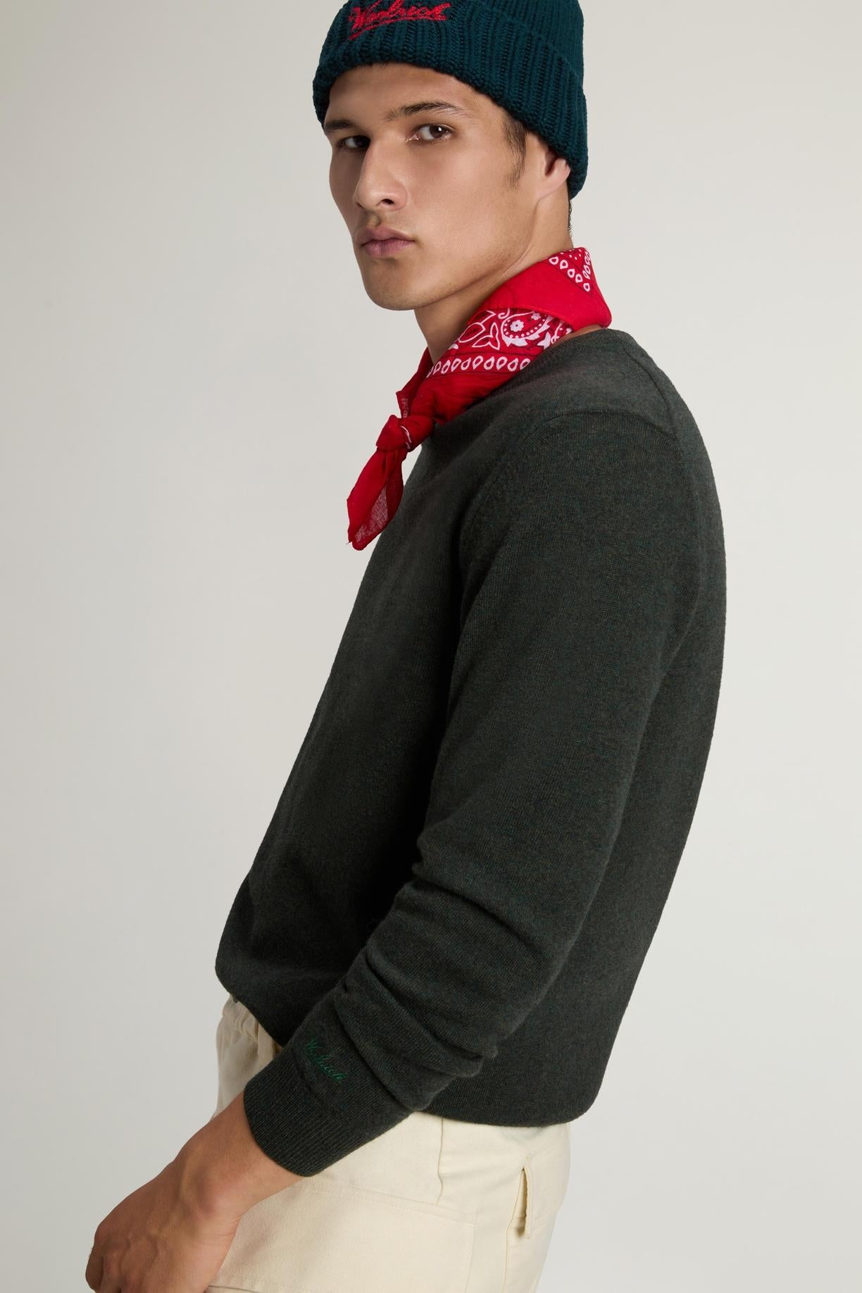 Maglione girocollo in pura lana d'agnello<BR/> CFWOKN0278MRUF0469 6006 WOOLRICH