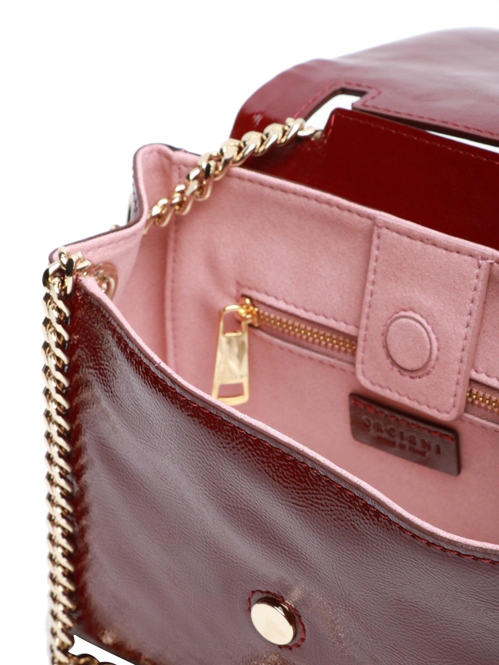 Borsa Sveva Sense Mini in Pelle Bordeaux<BR/> BC2019VYL CHIANTI ORCIANI