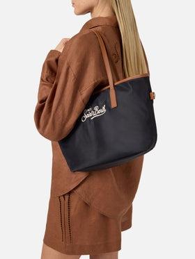 Borsa City medium in nylon nero<BR/> CB0002 00288L MC2 SAINT BARTH