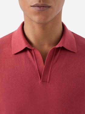 Polo Sloan senza bottoni in maglia rossa SLO0001 00037L MC2 SAINT BARTH