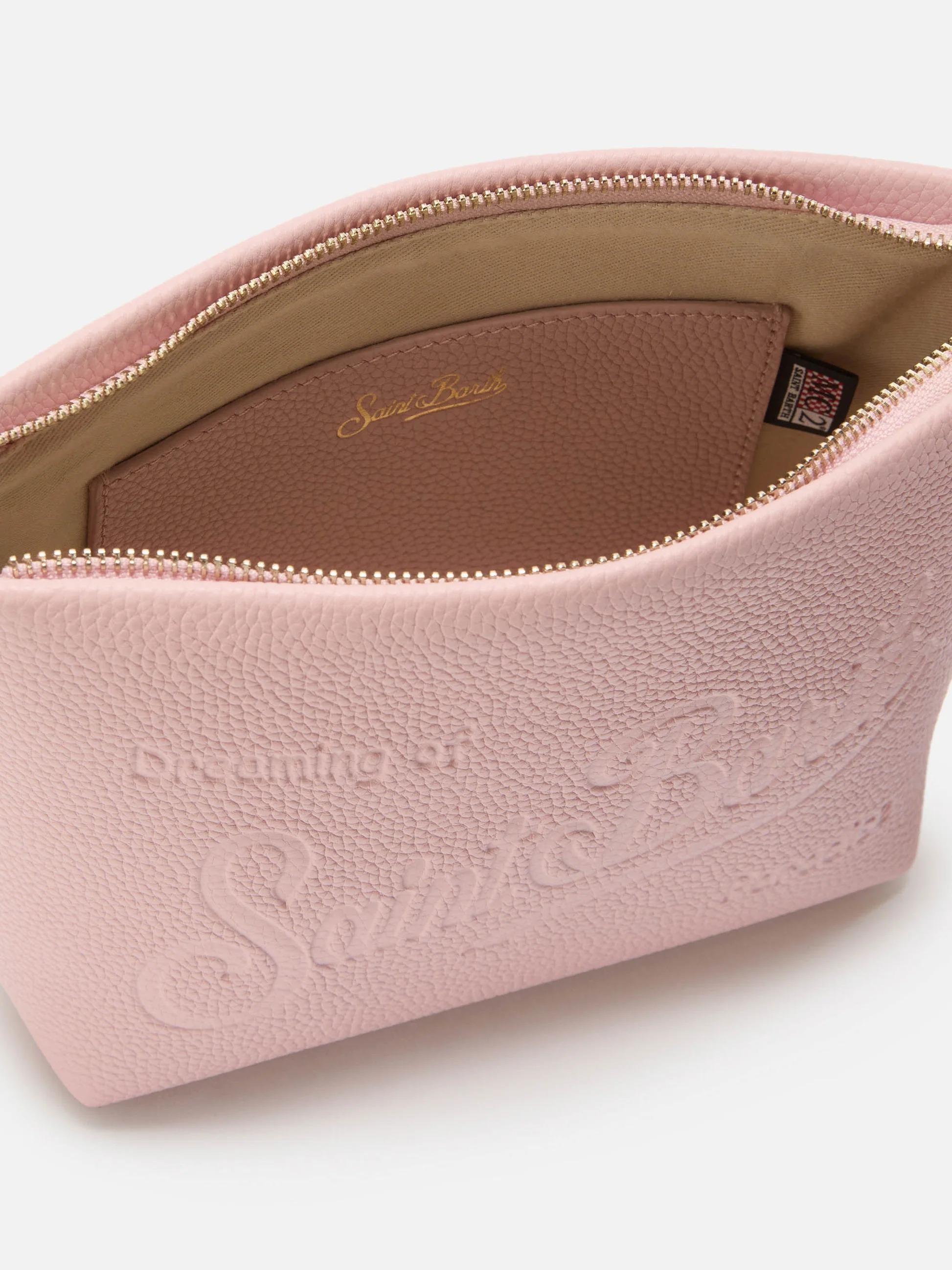 Borsa a spalla Aline Bag in pelle martellata rosa ALI0034 00642I MC2 SAINT BARTH