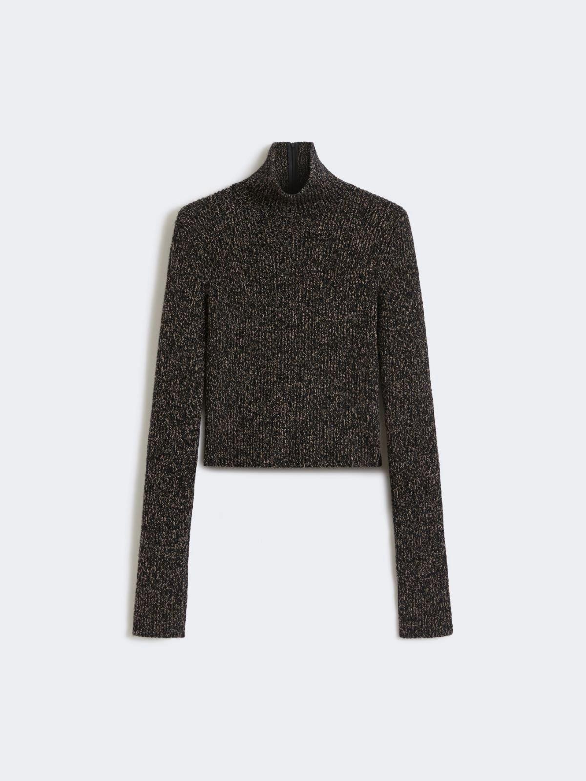 Dolcevita in mouliné di lana e cachemire - Cammello<BR/> AZULENE1234 004 MAX MARA