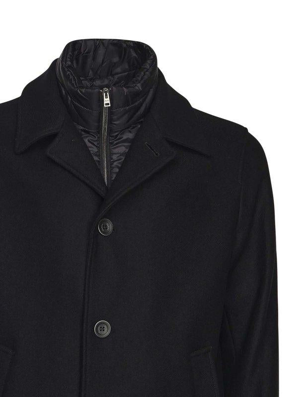 Cappotti e Trench<BR/>CARCOAT IN EASY WOOL E LIGHT FAUX FUR CA000215U33432R 9300 HERNO