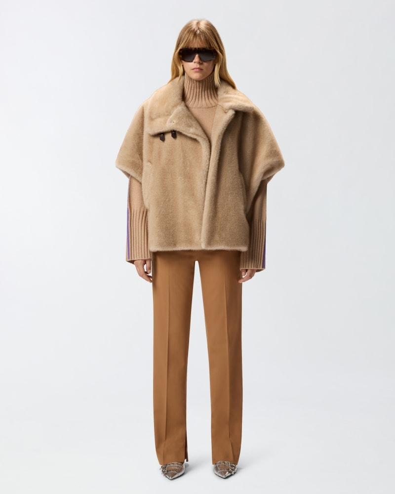 Cappa effetto pelliccia 103837A2PI C60 PINKO