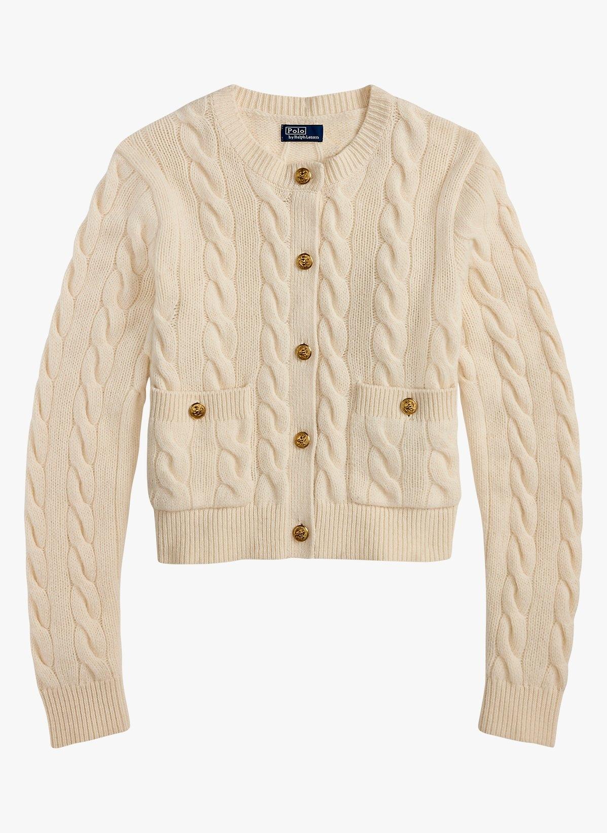 Cardigan girocollo in misto lana bottoni dorati 211978312 500 RALPH LAUREN