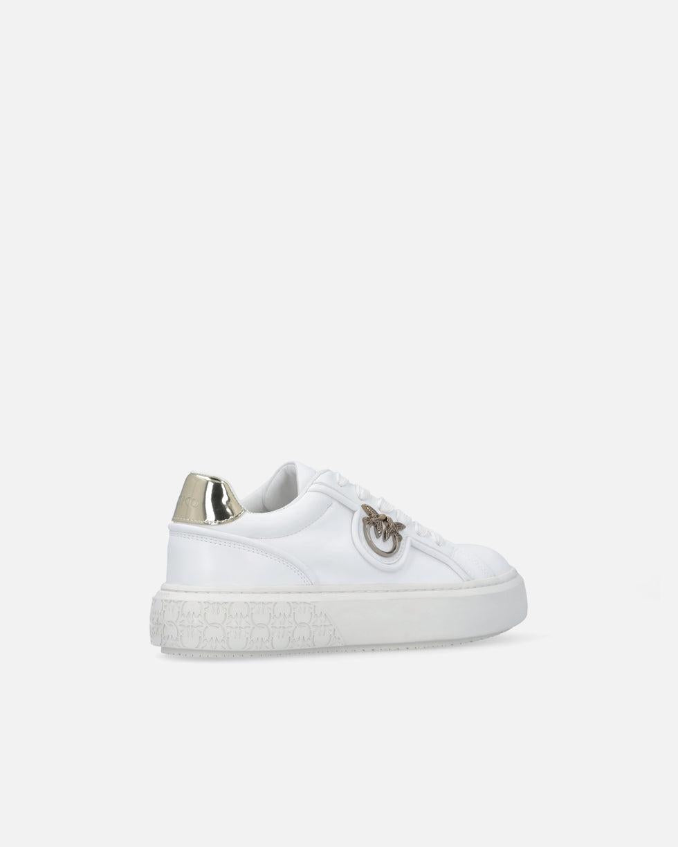 Sneakers in pelle con logo Love Birds SS0041P087 Z1B PINKO