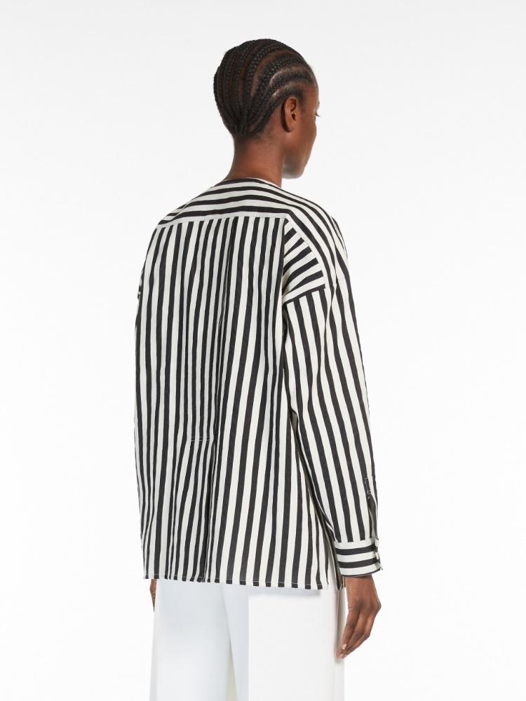 Blusa donna in cotone e seta a righe PAIO 001 MAX MARA