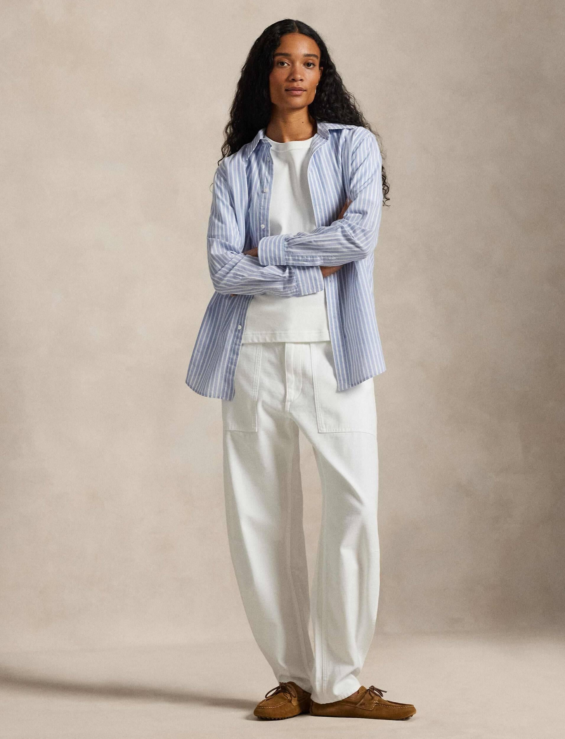 Camicia in cotone e lino 211971514 503 RALPH LAUREN