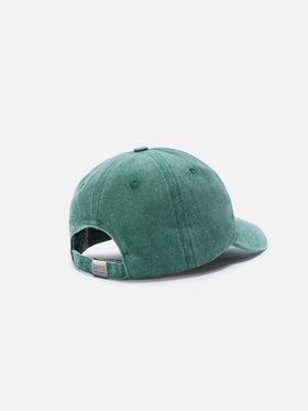 Cappellino Davis con visiera in cotone verde con logo ricamato<BR/> DAS0004 08157L MC2 SAINT BARTH