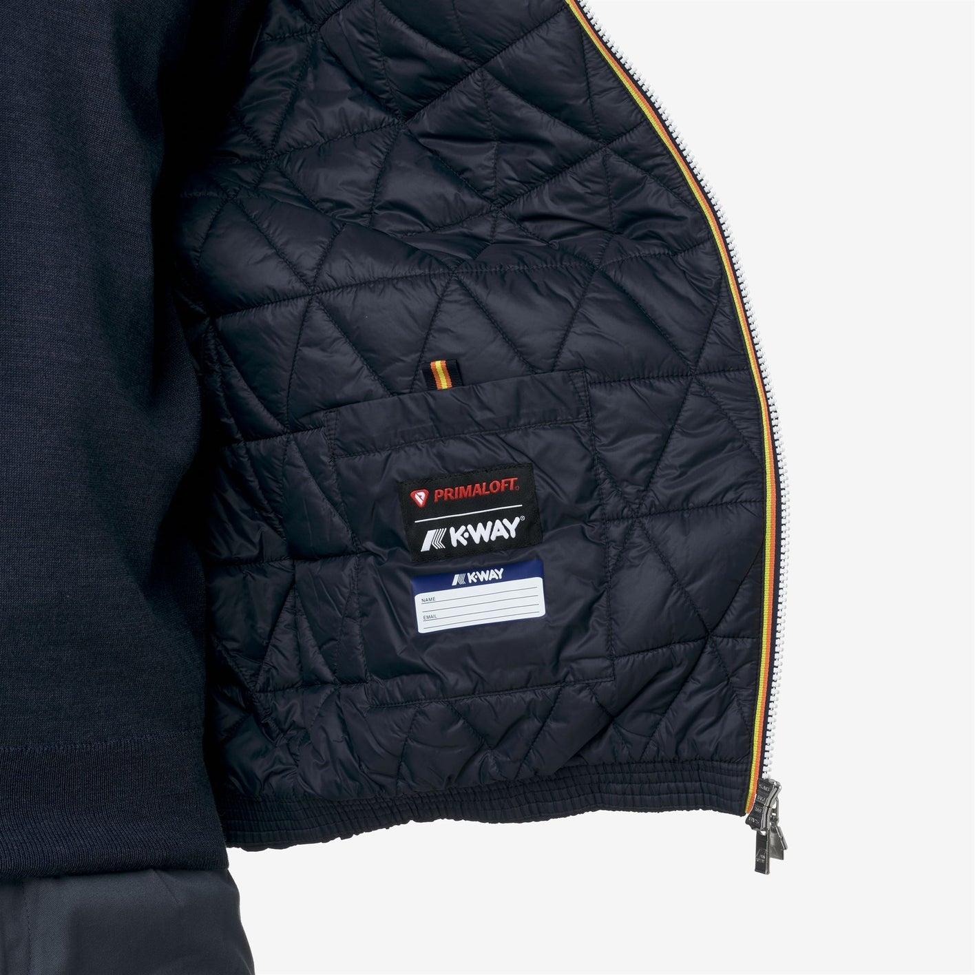 JACK PLAIN WARM<BR/>BLUE DEPTH<BR/>Giacca corta isolante da uomo blu con imbottitura ecologica K2136DW K89 K-WAY