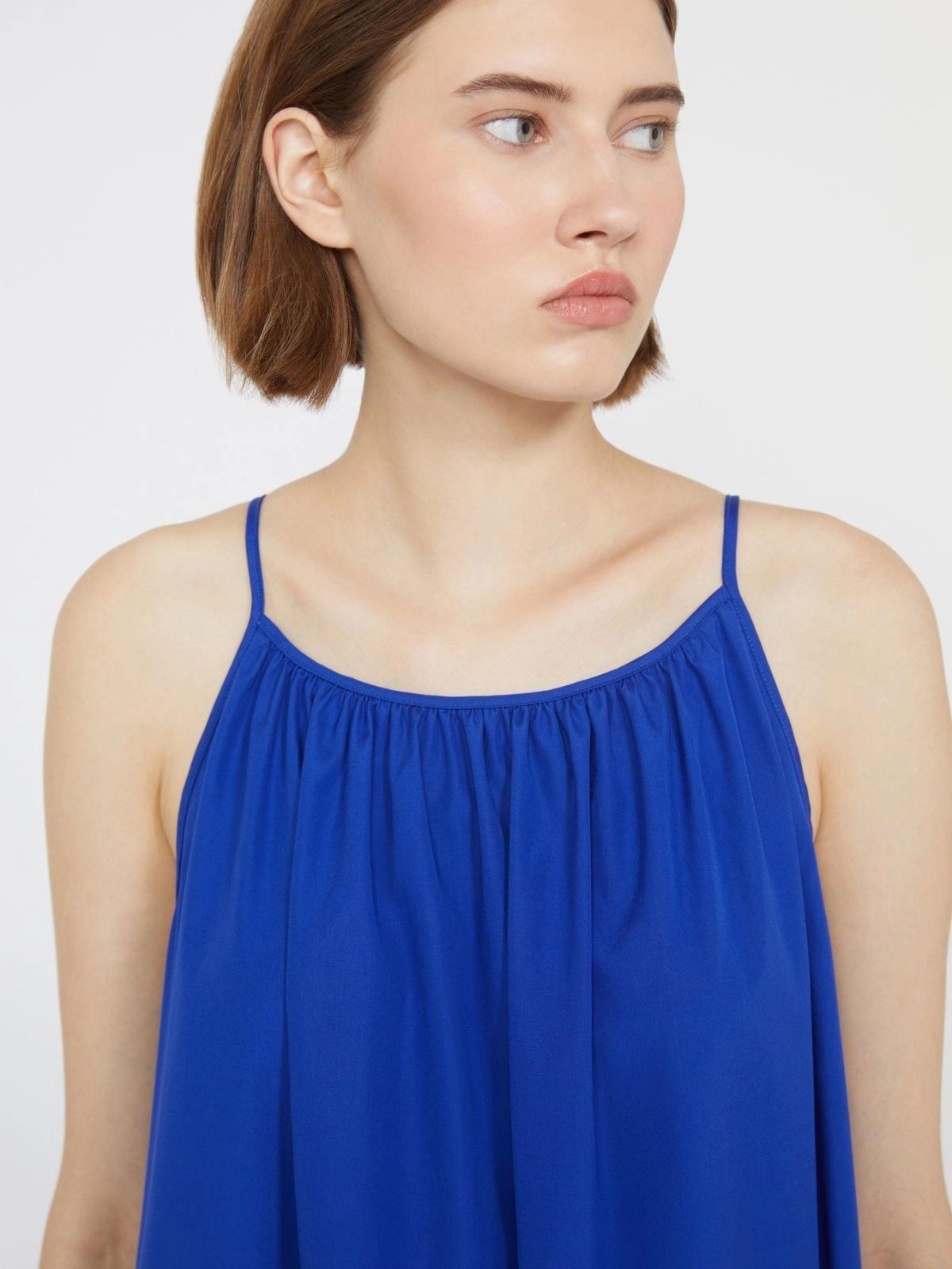 Abito in popeline di cotone - Blu<BR/> MSTZUPPA 071 MAX MARA STUDIO