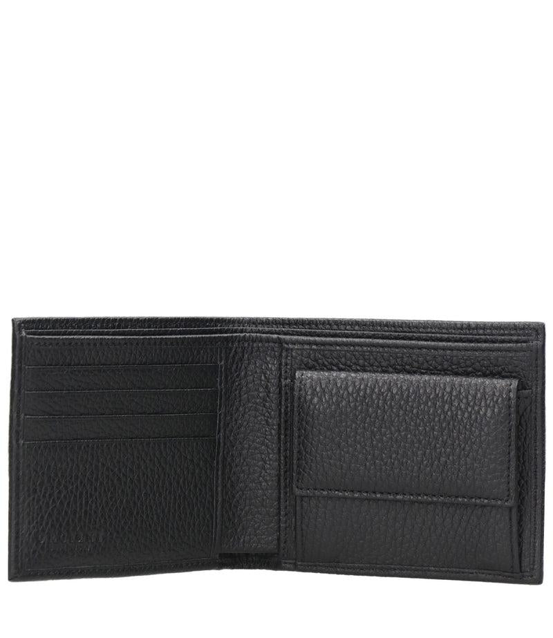 Portafoglio Soft in pelle con portamonete<BR/> SU0114 NERO ORCIANI