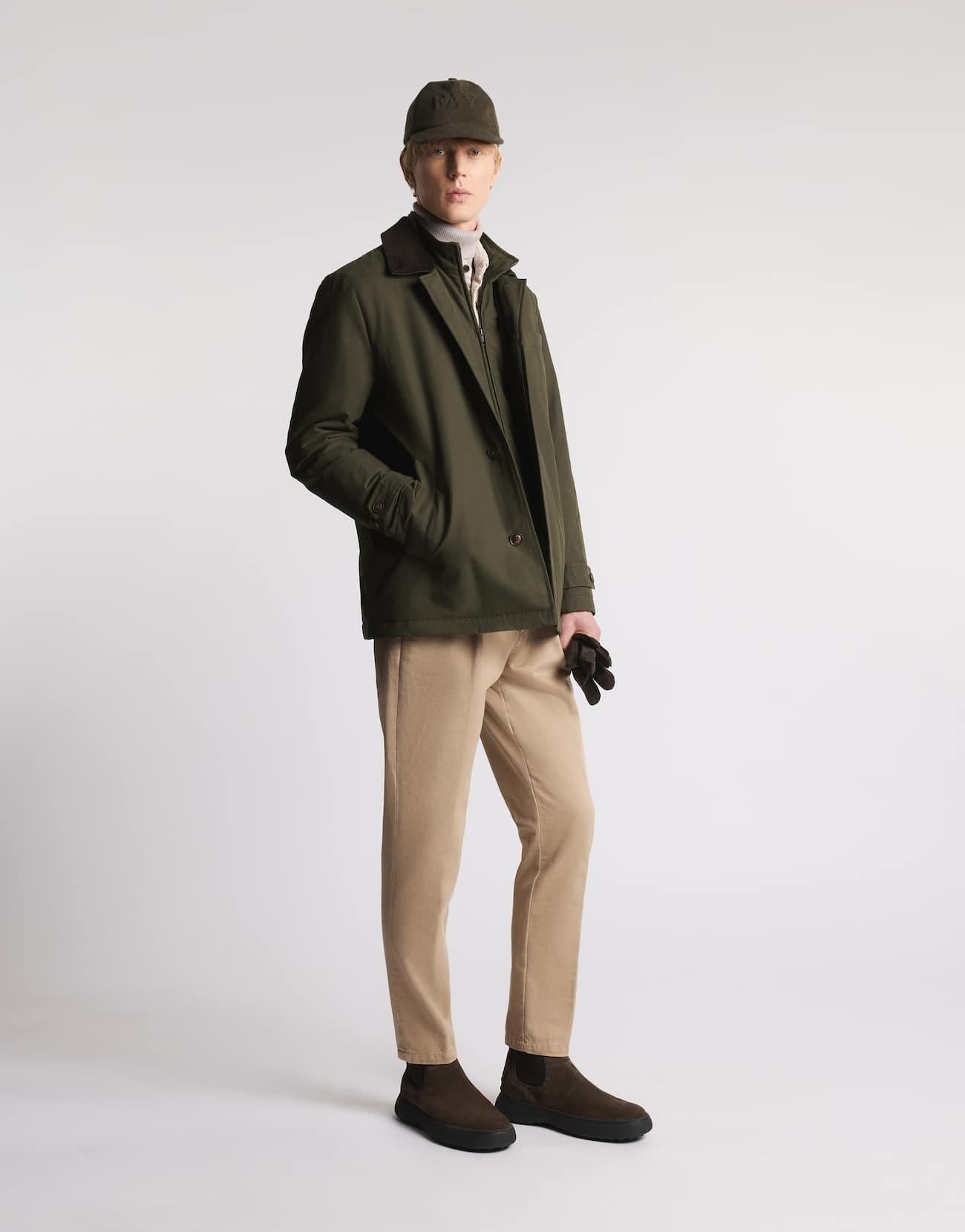 Morning Raincoat Corto in Faille di Cotone e Nylon NAM13510100XLZ V805 FAY