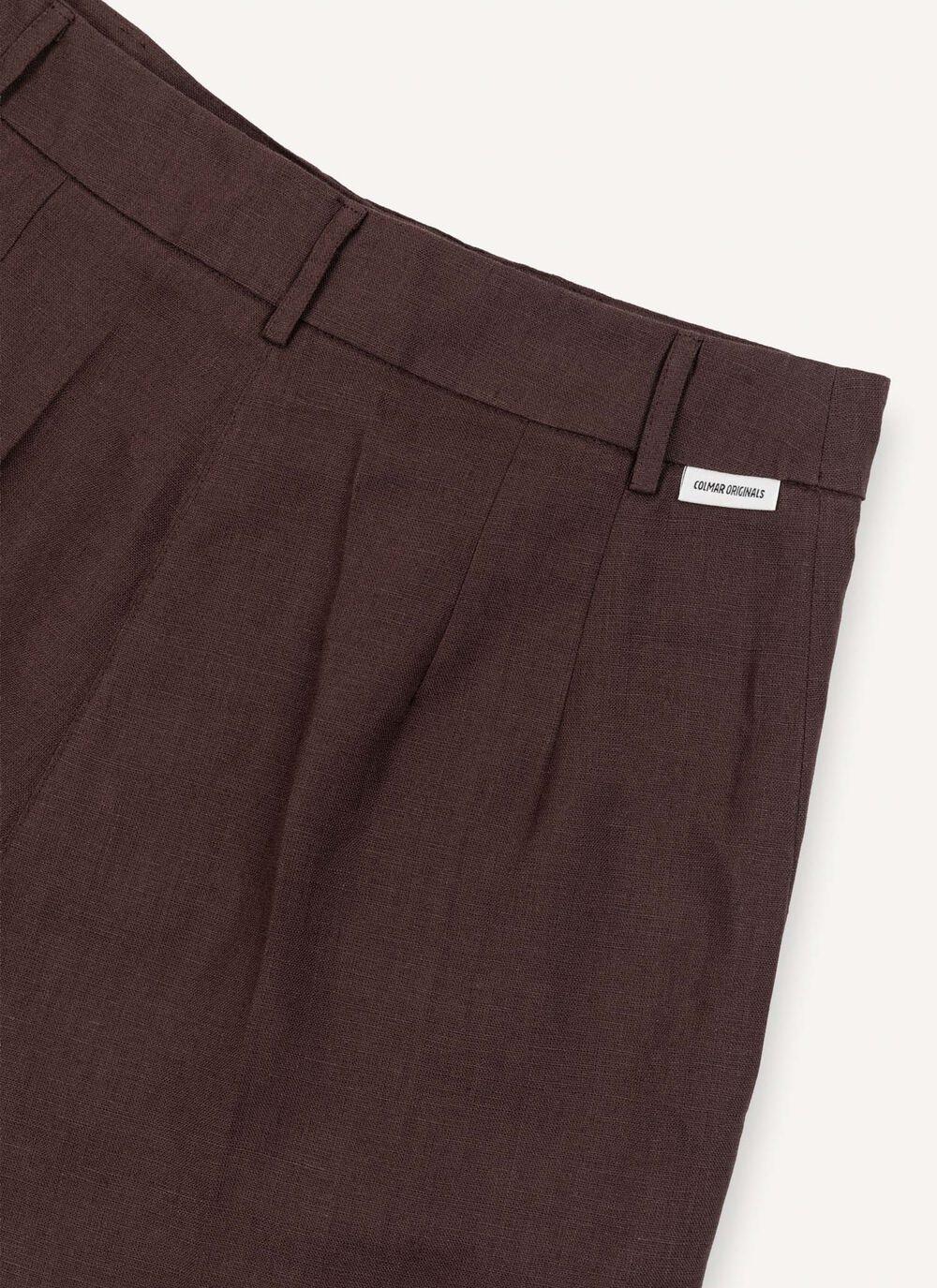 Bermuda in lino<BR/> 09526AZ 768 COLMAR