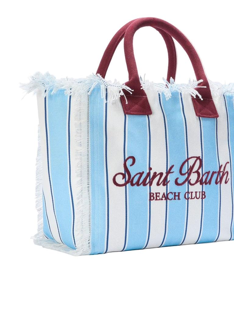 Borsa Saint Barth Vanity A Righe Azzurre E Beige VANI001 00938L MC2 SAINT BARTH
