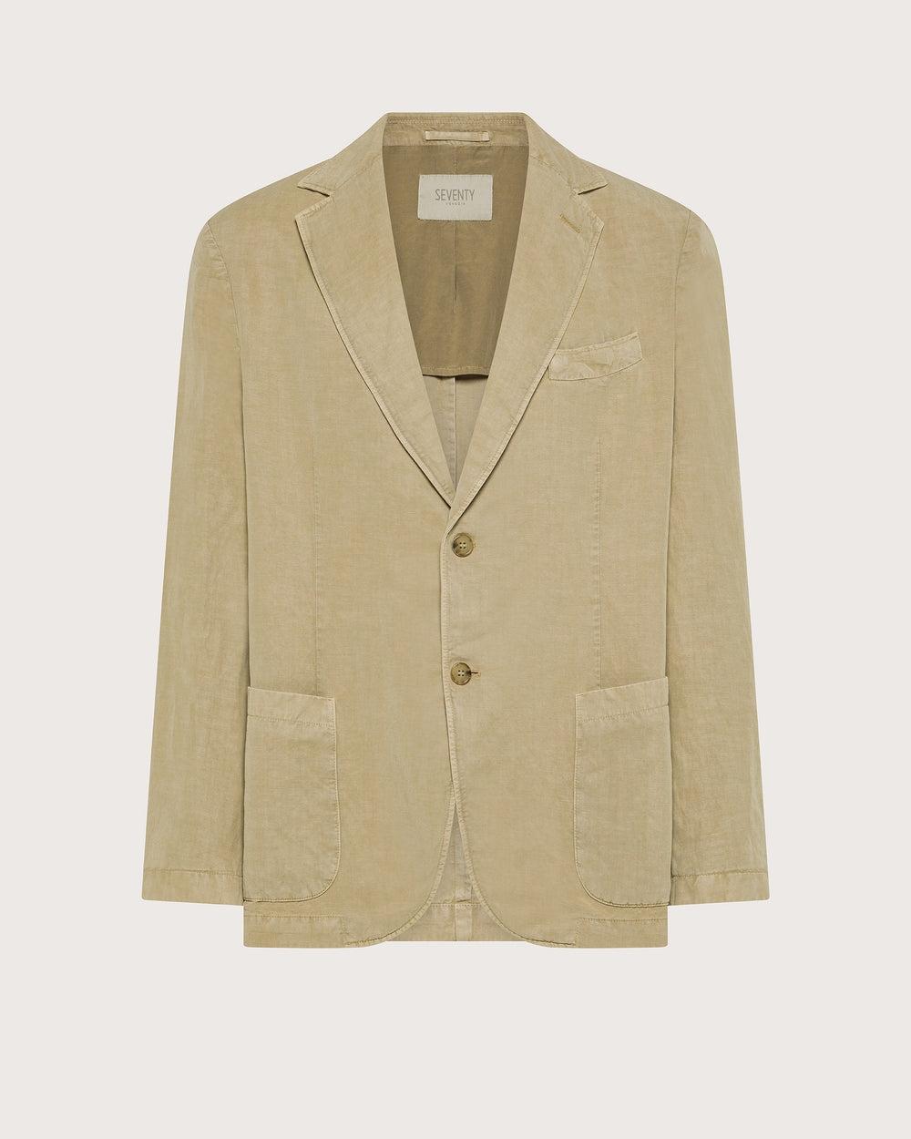 Giacca decostruita due bottoni in lino<BR/> GI0967440222 020 SEVENTY