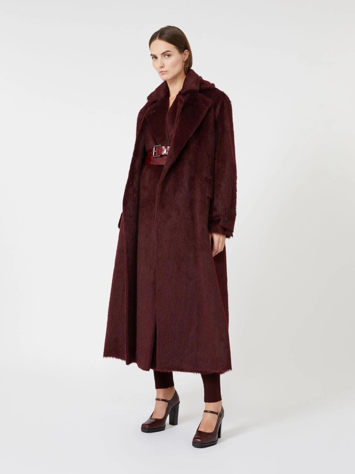 Cappotto lungo in alpaca e lana - Ciliegia<BR/> ALBATA1234 003 MAX MARA