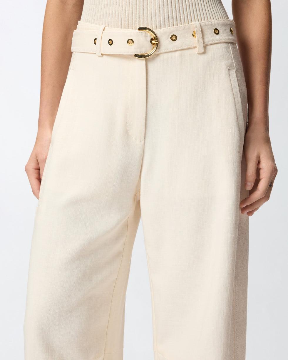 Pantaloni con cintura<BR/> 106492A2W6 C00 PINKO