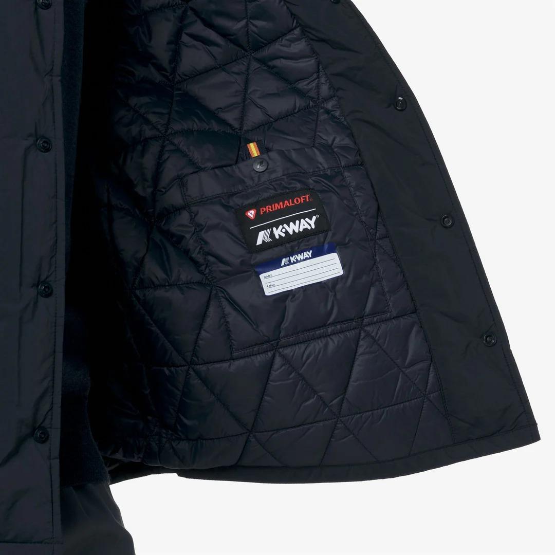 UMBERT PLAIN WARM<BR/>BLUE DEPTH<BR/>Giacca invernale corta da uomo blu K2136JW K89 K-WAY