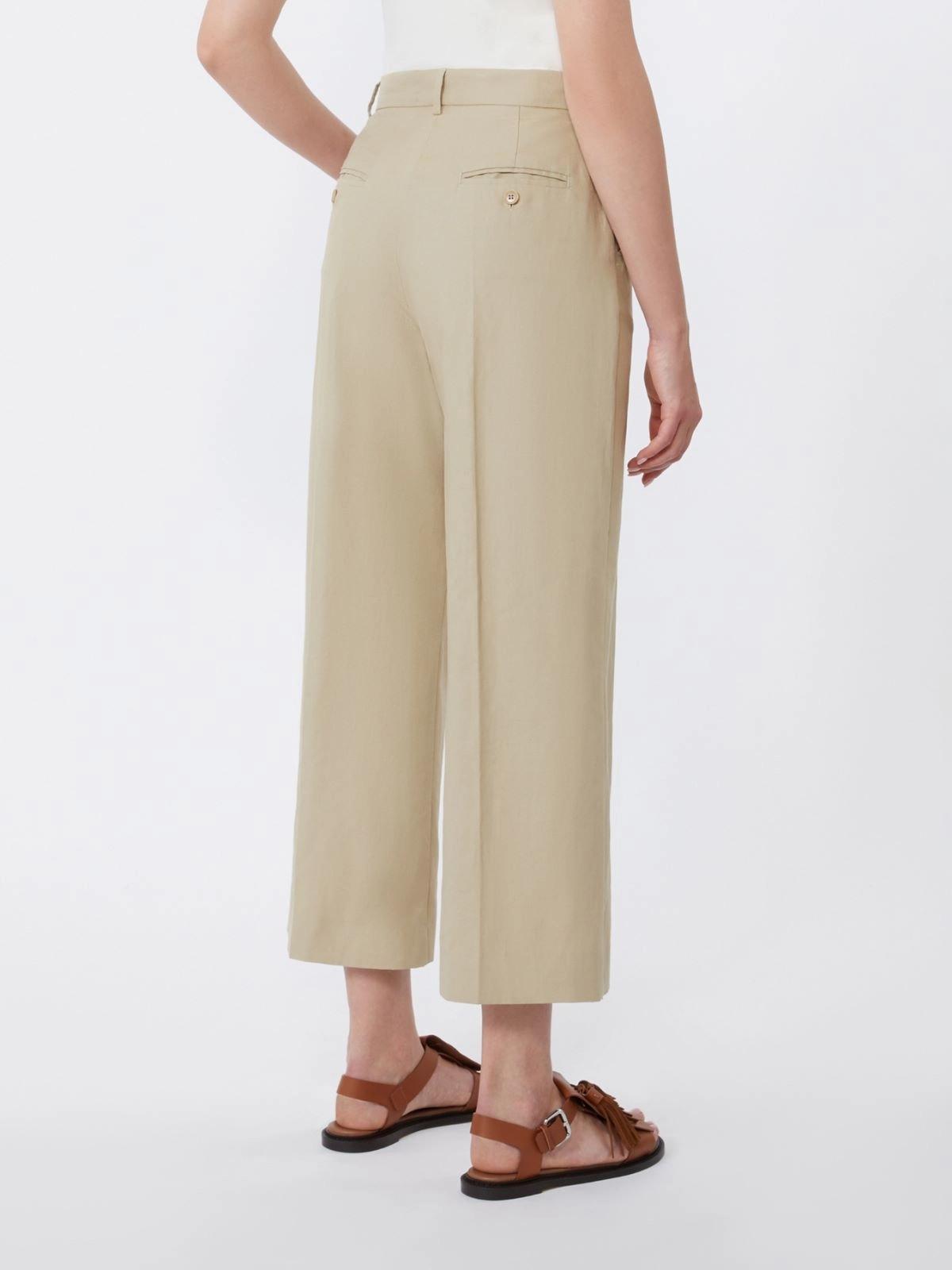Pantalone in canvas di cotone e lino - Sabbia<BR/> WKDZIRCONE 002 WEEKEND