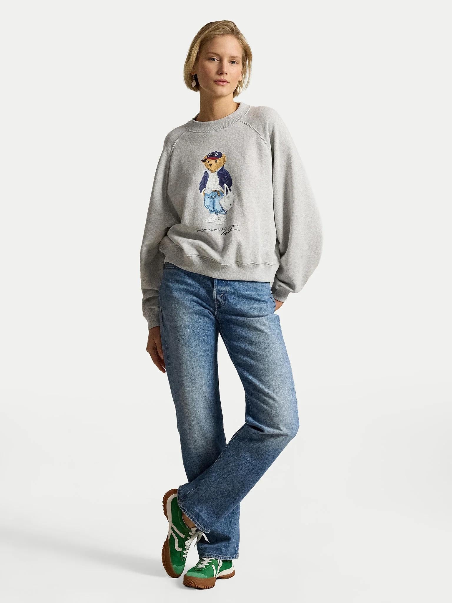 Felpa in misto cotone con orsetto Polo Bear 211A96185 001 RALPH LAUREN
