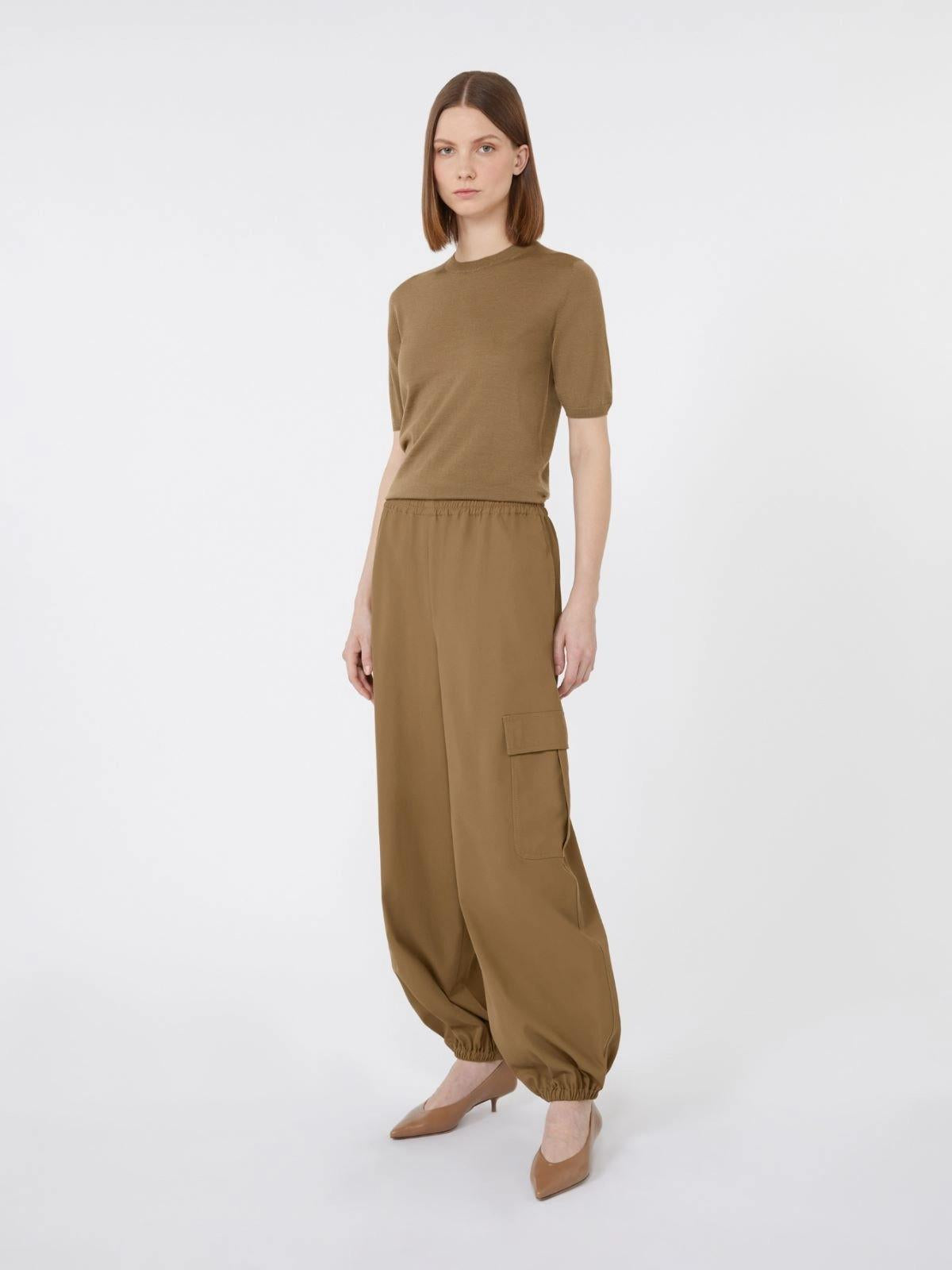 Maglia basic in lana - Nocciola<BR/> GERICO 004 MAX MARA