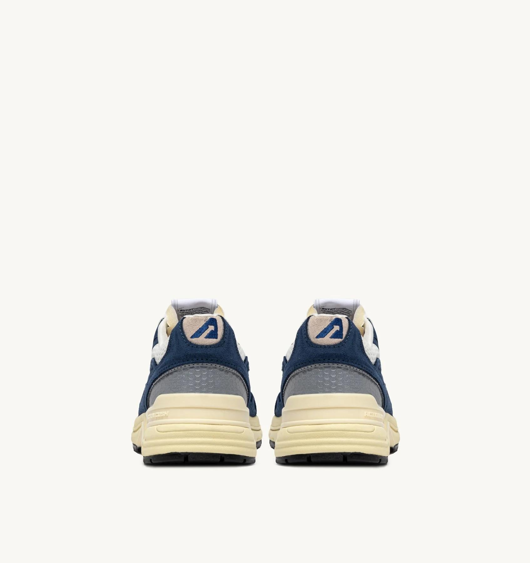 SNEAKERS HYPERWAY IN MESH E SUEDE ENSIGN BLUE E ARGENTO<BR/> HYLM UM09 AUTRY ACTION SHOES