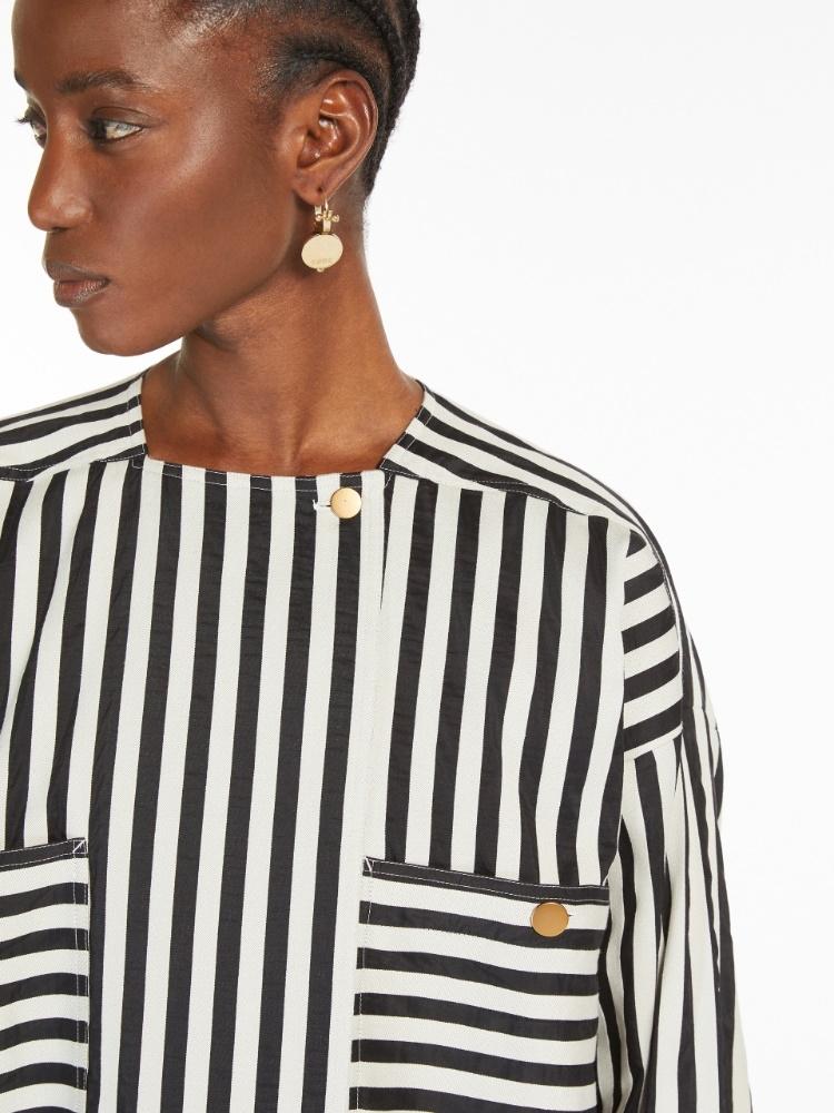 Blusa donna in cotone e seta a righe PAIO 001 MAX MARA