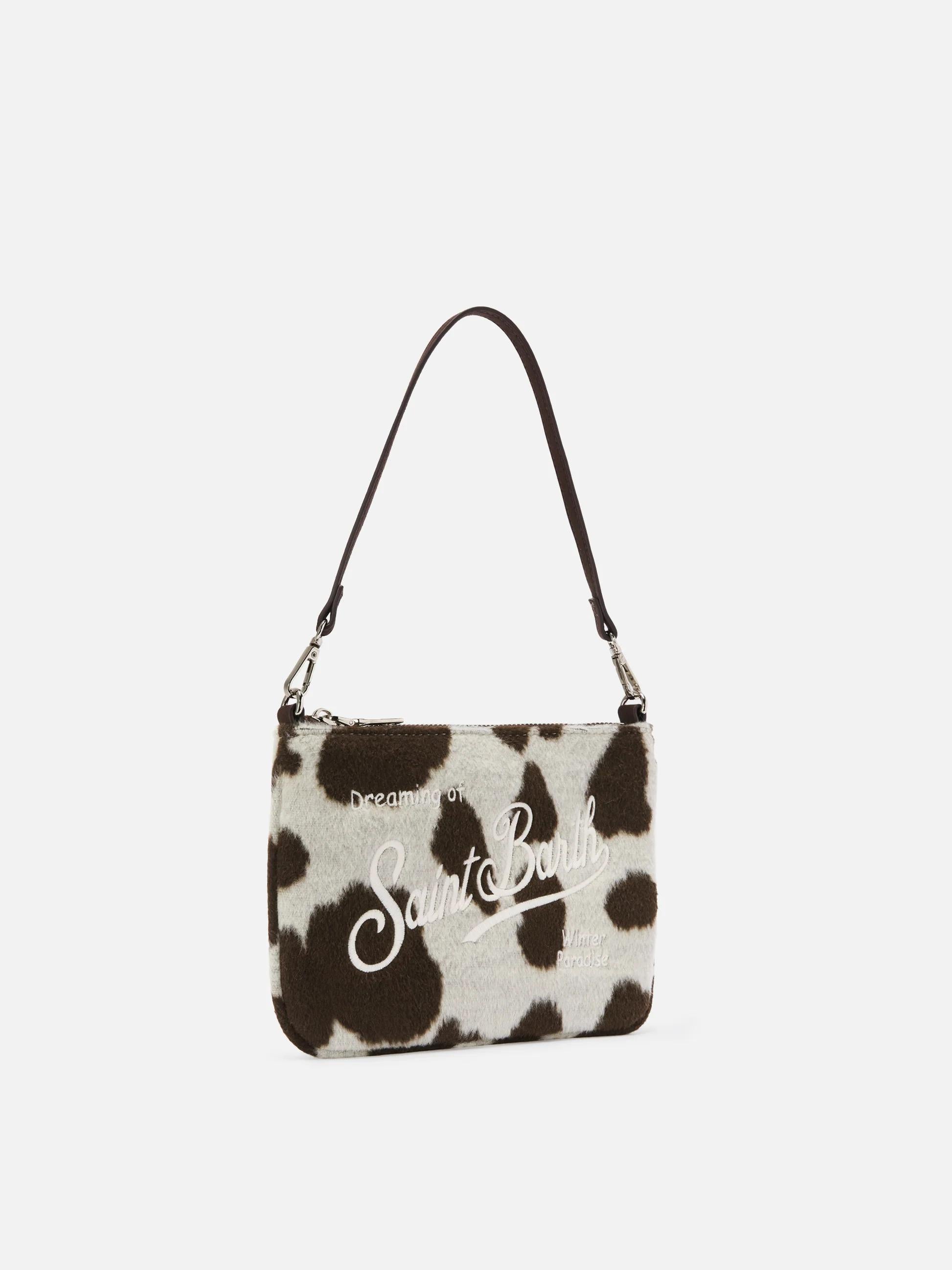 Borsetta a spalla Parisienne Mini Felt in misto lana muccato<BR/> PARM003 01434I MC2 SAINT BARTH